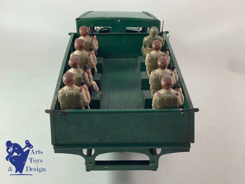 Antique toys CITROEN 905 TRUCK T23 MECHANICAL PARATROOPER TRANSPORT 46CM 1937