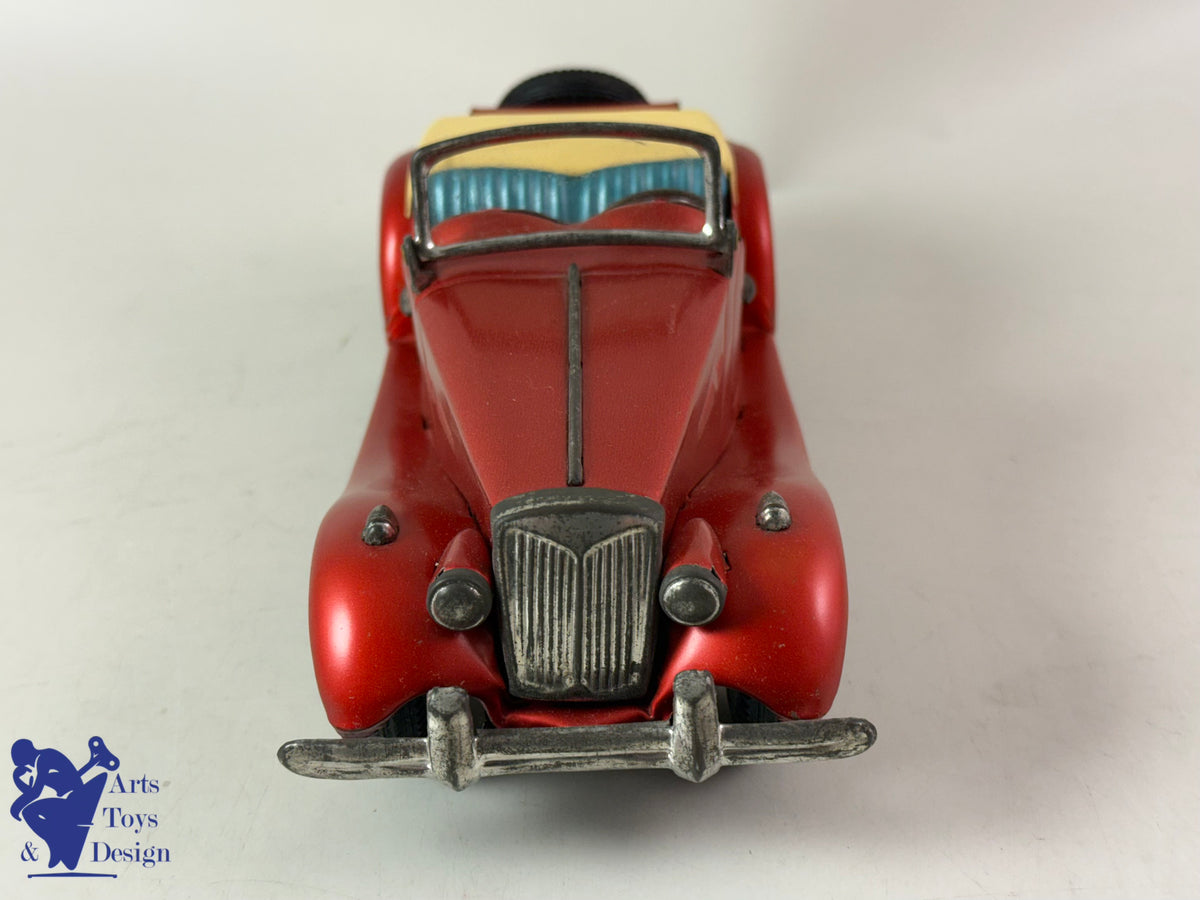 Antique toys BANDAI JAPAN CAR MG MIDGET TF RED FRICTION 21CM 1950