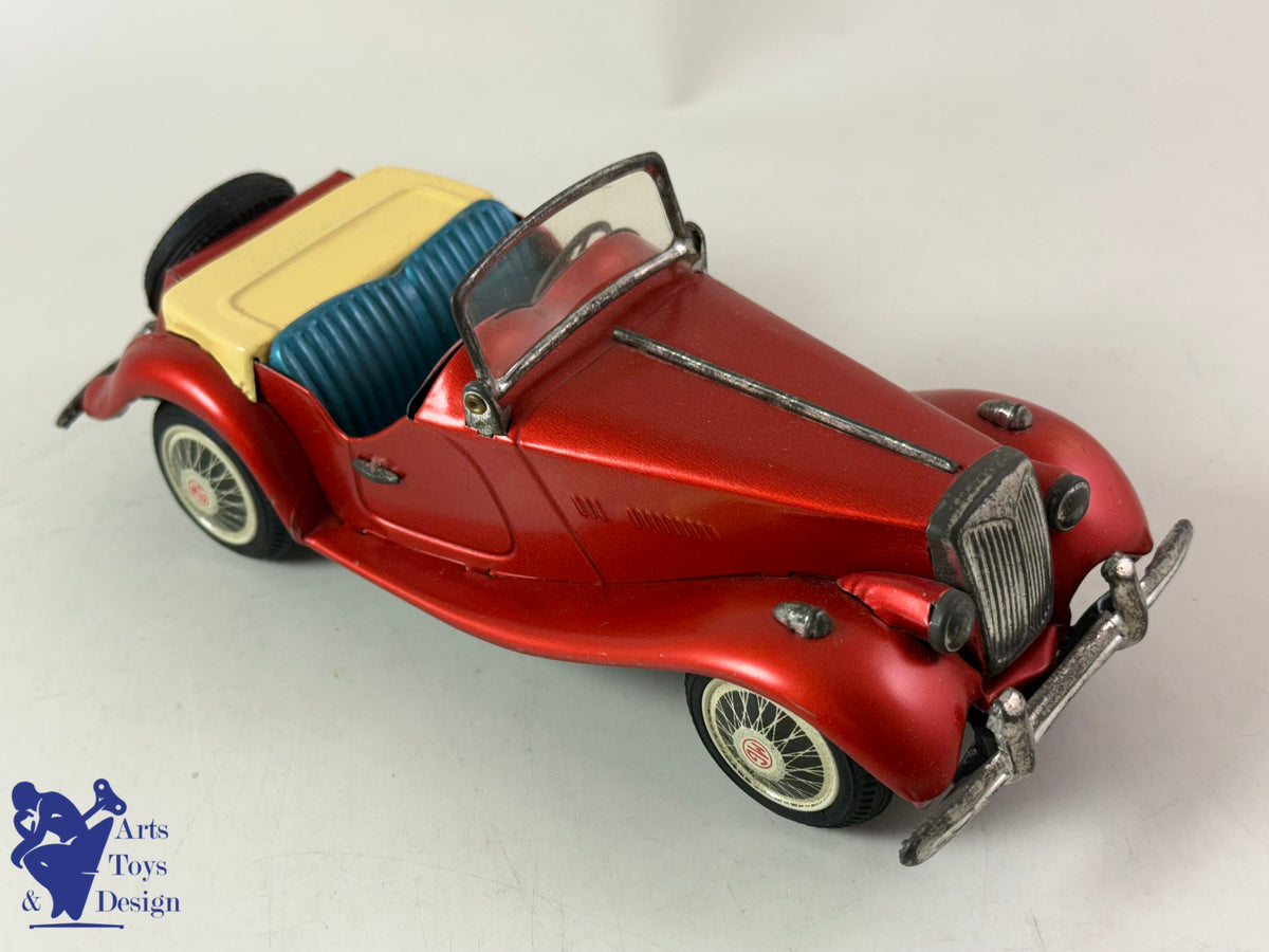 Antique toys BANDAI JAPAN CAR MG MIDGET TF RED FRICTION 21CM 1950