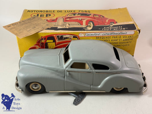 Antique toys JEP 7585 GRAY DELAHAYE CAR CIRCA 1950 34CM CLOCKWORK