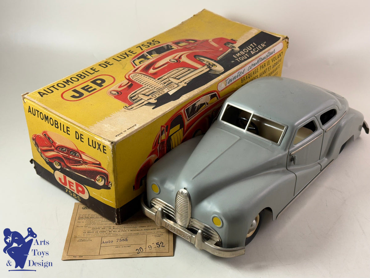 Antique toys JEP 7585 GRAY DELAHAYE CAR CIRCA 1950 34CM CLOCKWORK