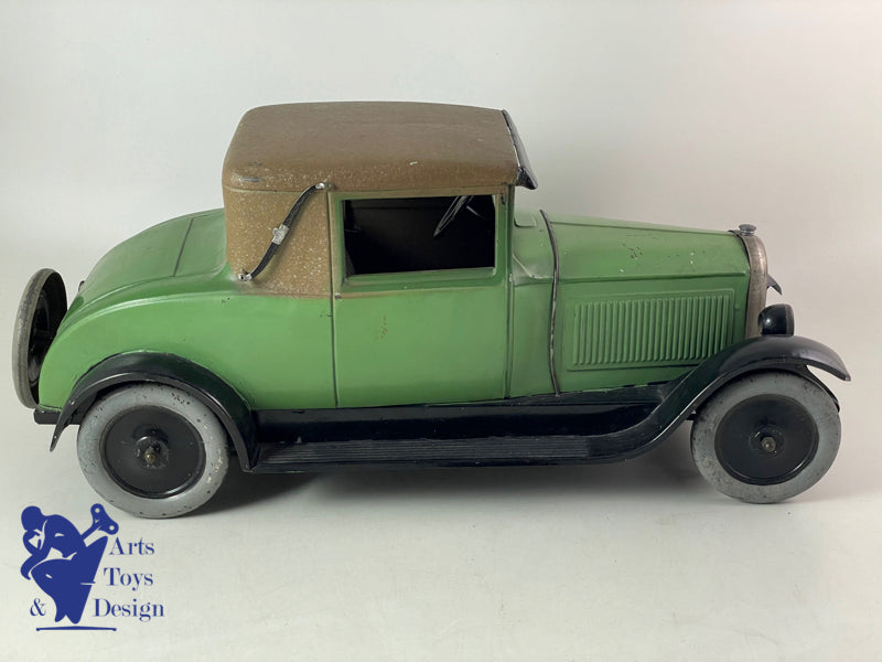 Antique toys Citroen False Cabriolet C6 1/10 ° 2 tones of mechanical green around 1929