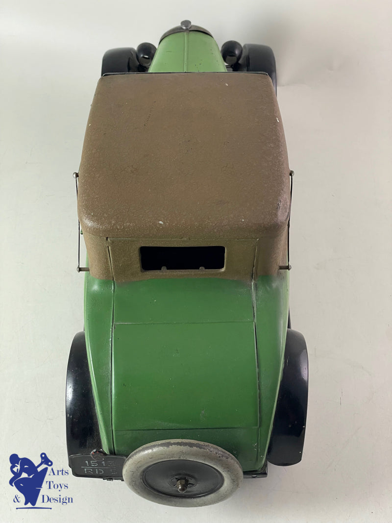 Antique toys Citroen False Cabriolet C6 1/10 ° 2 tones of mechanical green around 1929