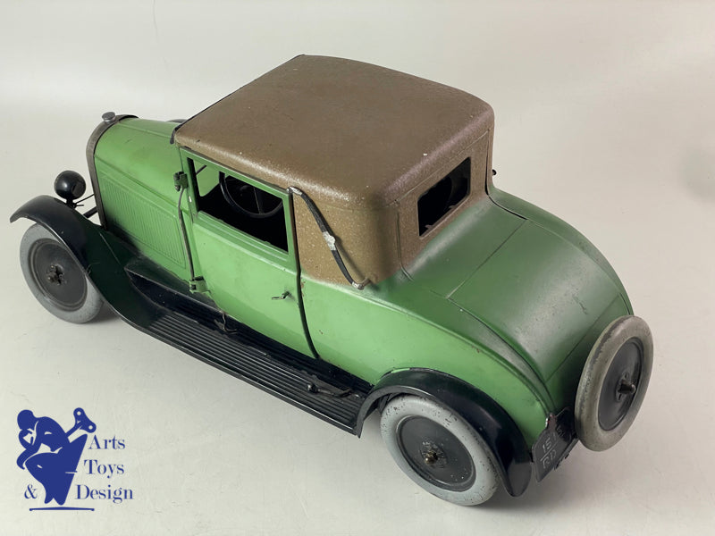 Antique toys Citroen False Cabriolet C6 1/10 ° 2 tones of mechanical green around 1929