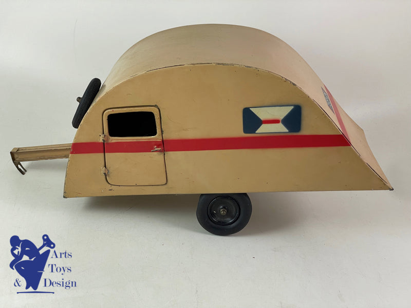 Antique toys CIJ 5/50 Renault Vivasport Luxury Camping with Caravan 70cm 1935