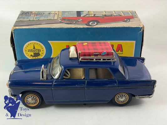 Antique toys Joustra 2083 Peugeot 404 Taxi Electric Roof Rack 30cm circa 1960