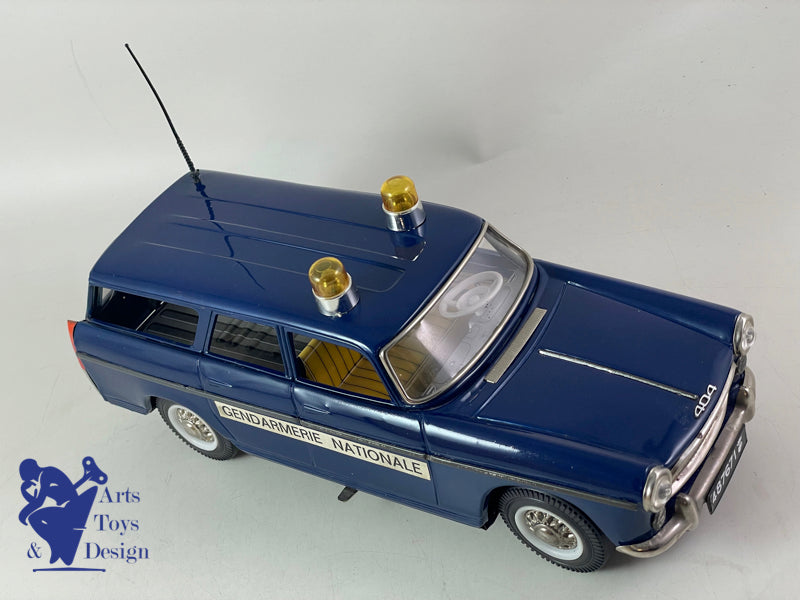 Antique toys Joustra 2213 Peugeot 404 Break Gendarmerie 30cm circa 1960