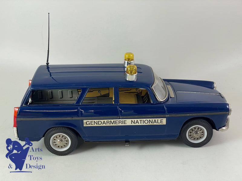 Antique toys Joustra 2213 Peugeot 404 Break Gendarmerie 30cm circa 1960