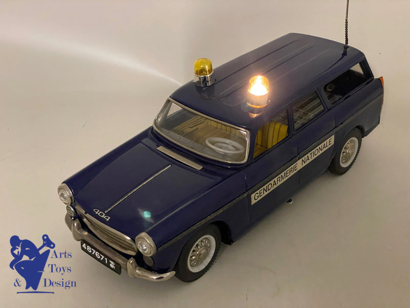 Antique toys Joustra 2213 Peugeot 404 Break Gendarmerie 30cm circa 1960