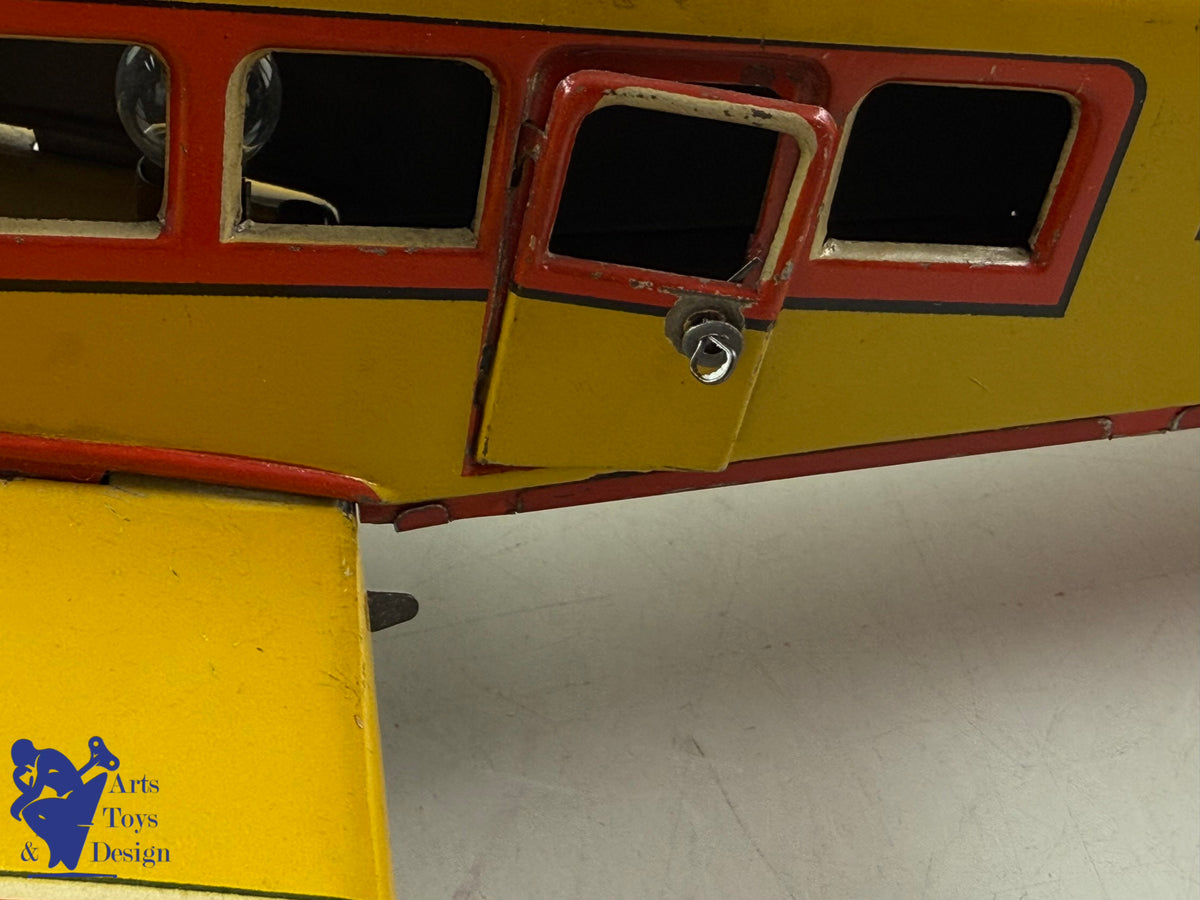 Antique toys DISTLER RARE PLANE JD 1727 E 51CM CLOCKWORK C.1933