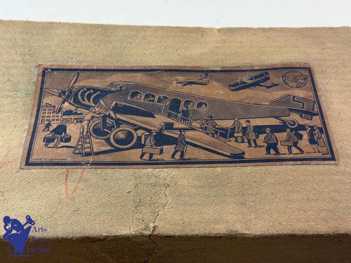 Antique toys DISTLER RARE PLANE JD 1727 E 51CM CLOCKWORK C.1933