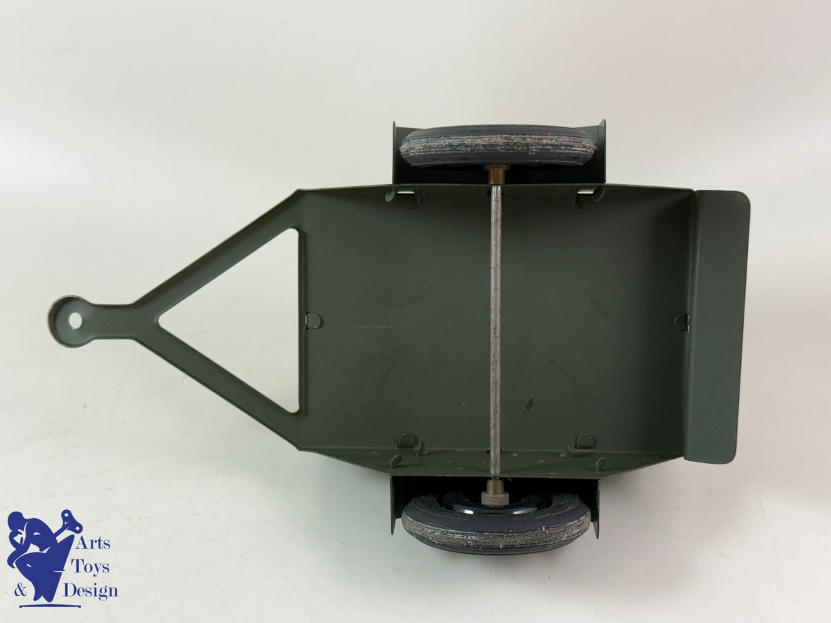 Antique toys CIJ RENAULT SAVIEM MILITARY W/ ROLLING KITCHEN C.1960 50CM