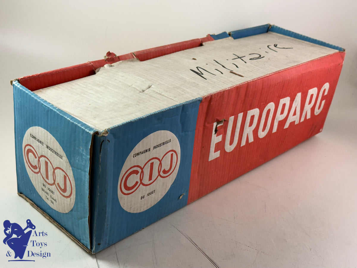 Antique toys CIJ RENAULT SAVIEM MILITARY W/ ROLLING KITCHEN C.1960 50CM