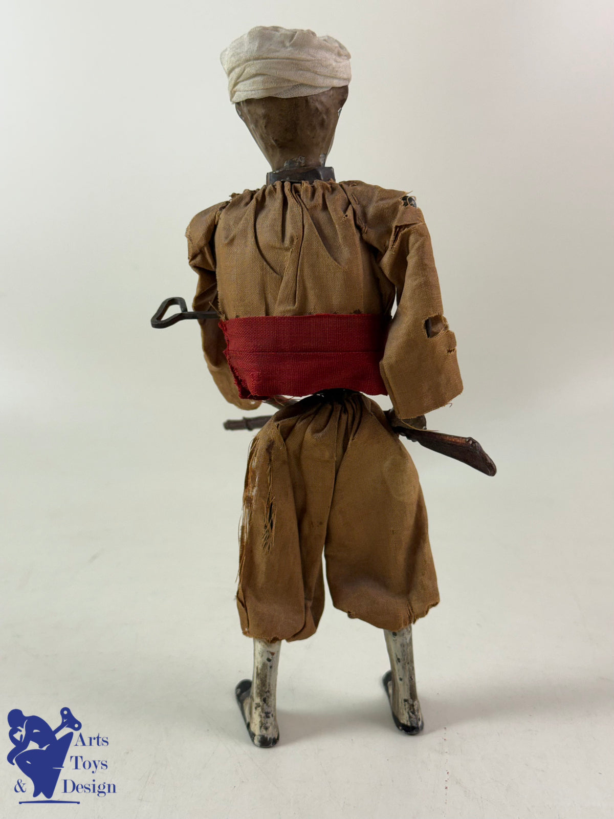 Antique toys RARE FERNAND MARTIN REF 238 MOROCCAN SOLDIER C.1913 H20CM