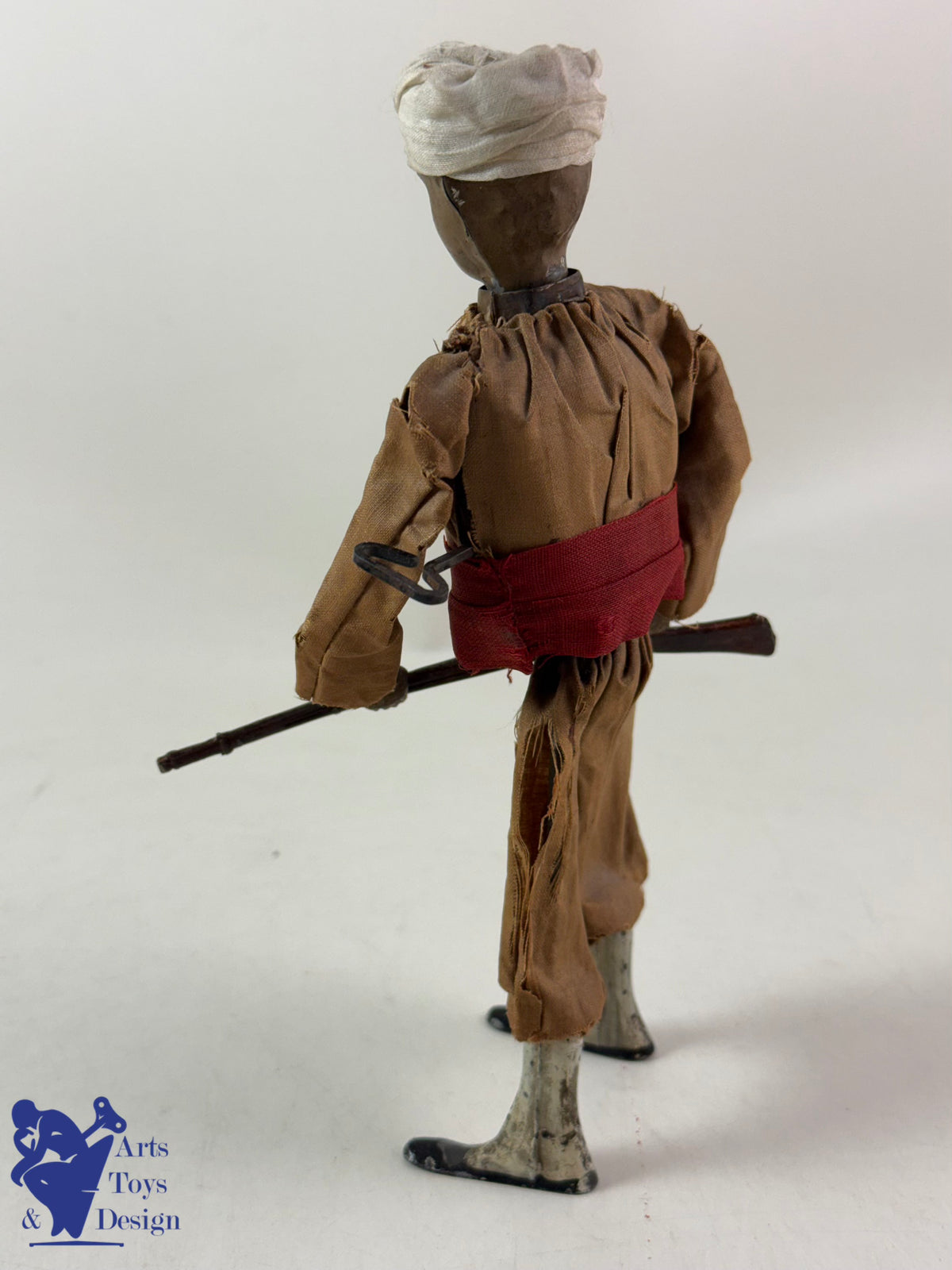 Antique toys RARE FERNAND MARTIN REF 238 MOROCCAN SOLDIER C.1913 H20CM