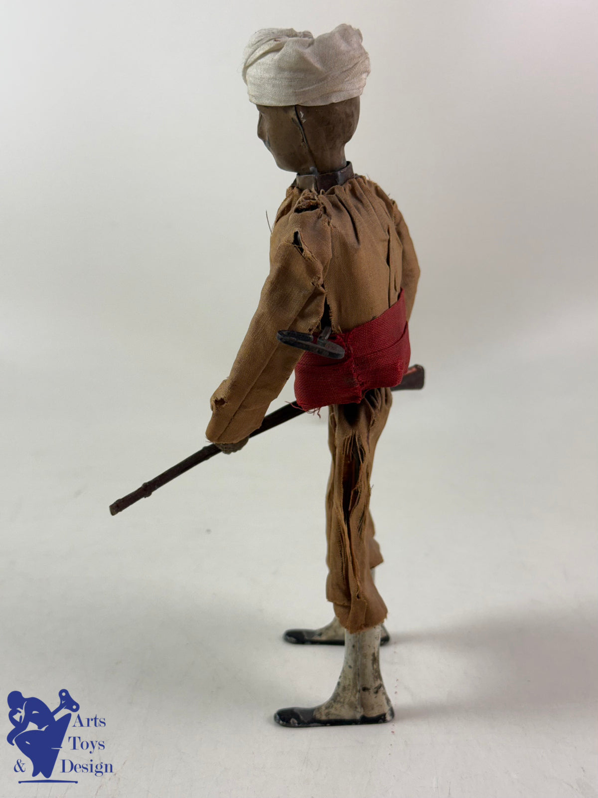 Antique toys RARE FERNAND MARTIN REF 238 MOROCCAN SOLDIER C.1913 H20CM
