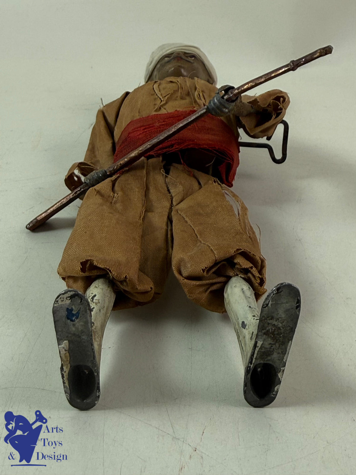 Antique toys RARE FERNAND MARTIN REF 238 MOROCCAN SOLDIER C.1913 H20CM