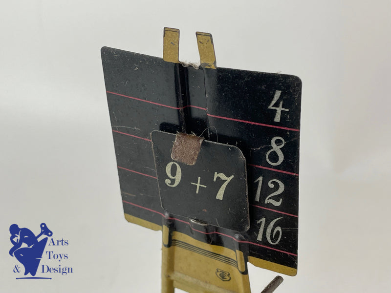 Tippco Tco Calculation lesson at school tin clockwork H 20cm C.1920