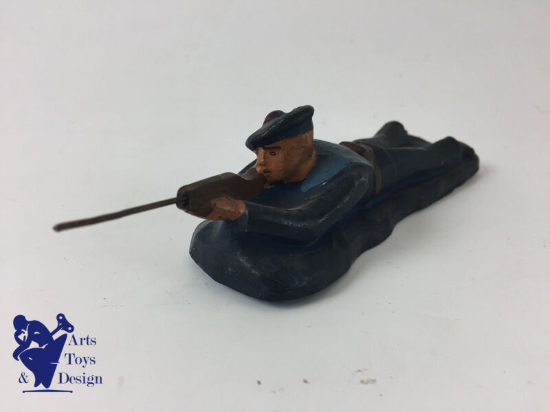 JRD Figure France circa 1935 Sailor soldier w rifle L 13.5cm Blue base