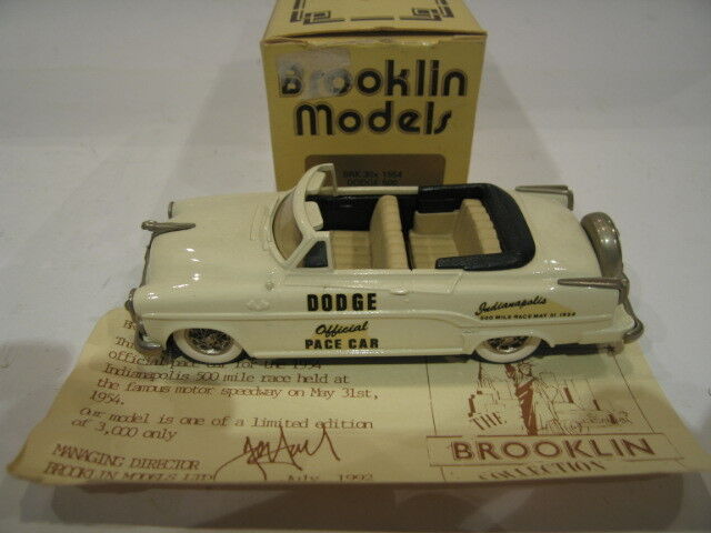 1/43 Brooklin 30x Dodge Pace Car 500 Indianapolis 1954 with Cerificat