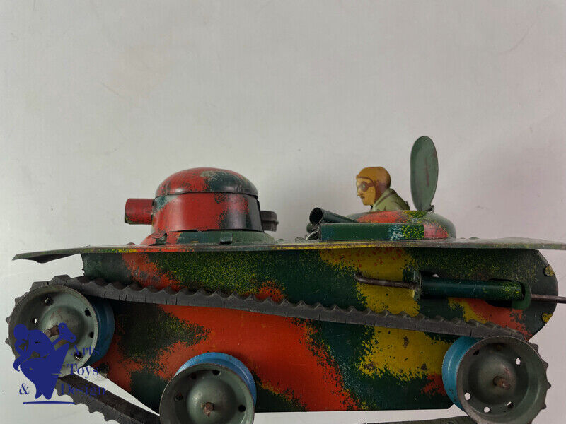 Antique toy Joustra Ref 406 ex factory collection Leonard tank c.1936