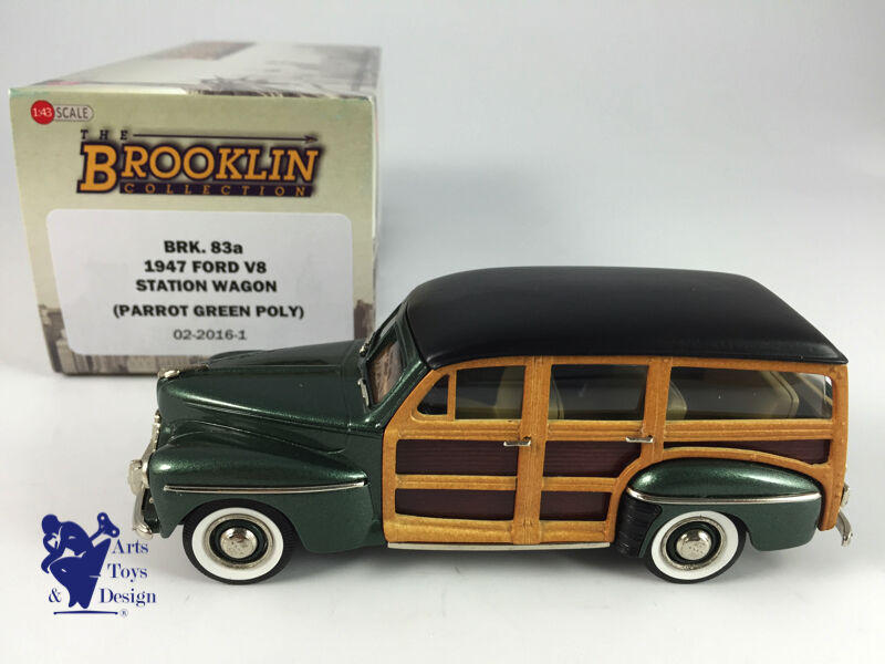 1/43 Brooklin 83a Ford V8 Station Wagon Woody 1947 Metal green