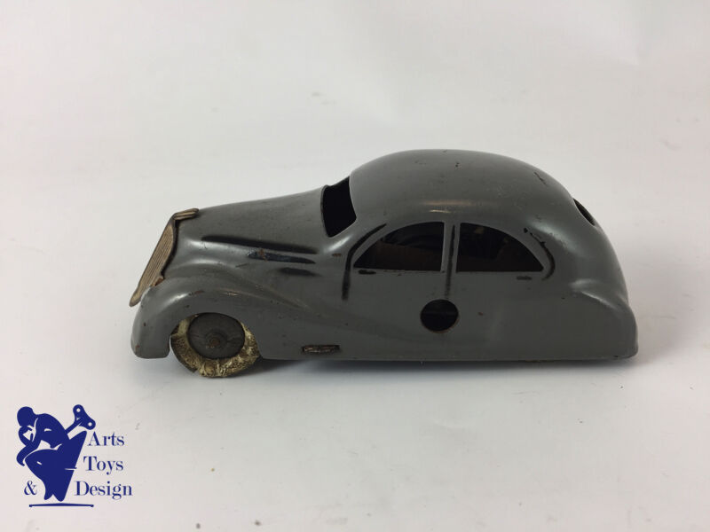 Antique toy CIJ 3/1 Renault Viva Grand Sport Tin Clockwork c.1935 Grey