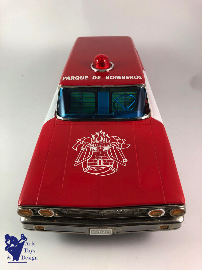 Antique toy Rico Juguete Ref 45 Ford Galaxie Firemen Bomberos 48cm
