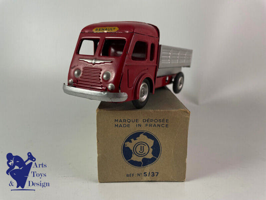 Antique toy CIJ Ref 5/37 tin dump truck Renault clockwork 1952