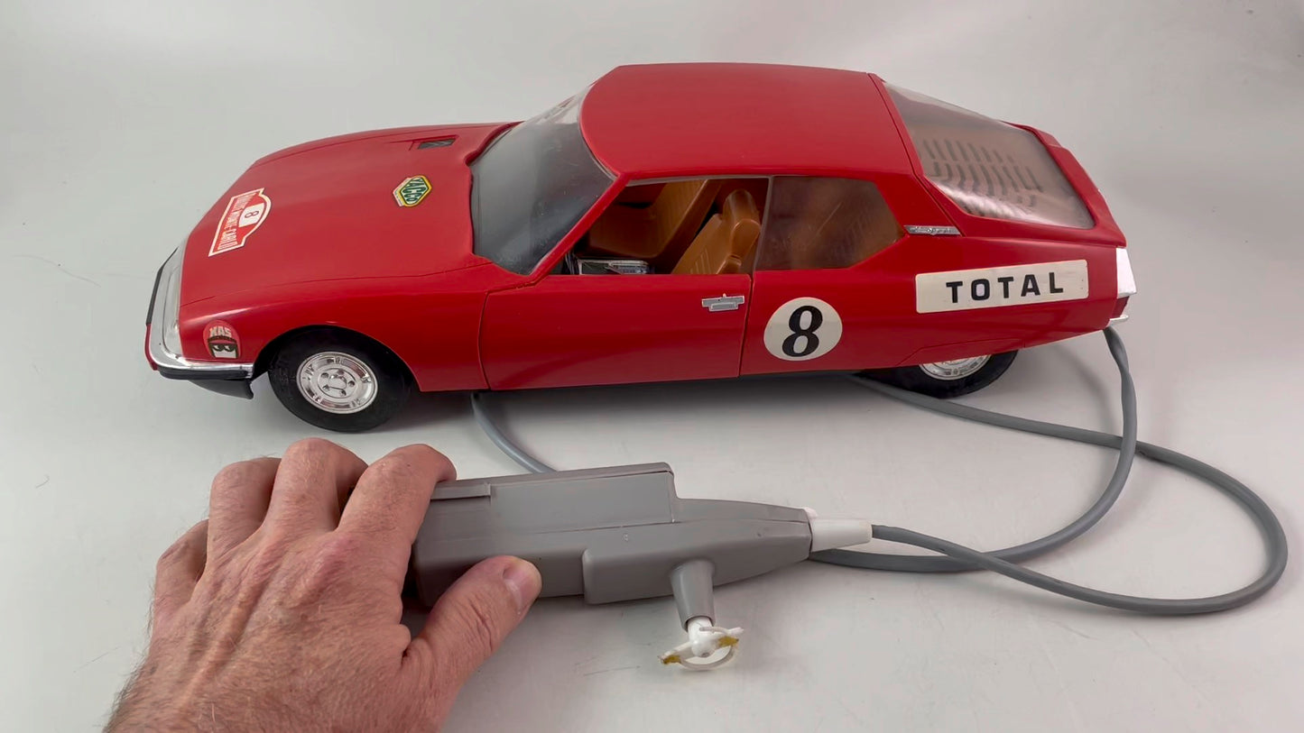 Antique toy Jouet Mont Blanc Citroen SM Rally circa 1970 L 40cm