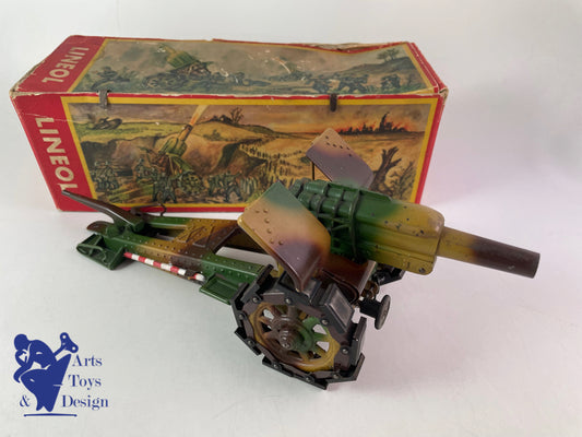 Antique toy Lineol 822 Military cannon gun circa 1937 L28cm