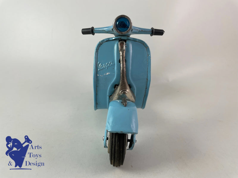 Antique toys Bandai Vespa Blue Scooter Friction circa 1960 L 23cm