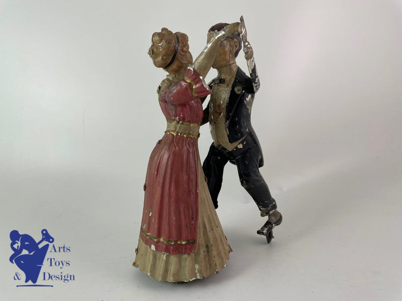 Antique toys Gunthermann Tango Dancers Clockwork Circa 1910 h 21cm