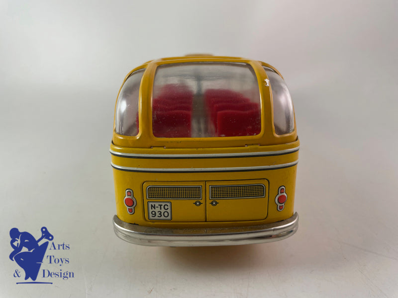 Antique toys Tippco Tco Autocar bus DB Bundespost friction circa 1960 L 34cm