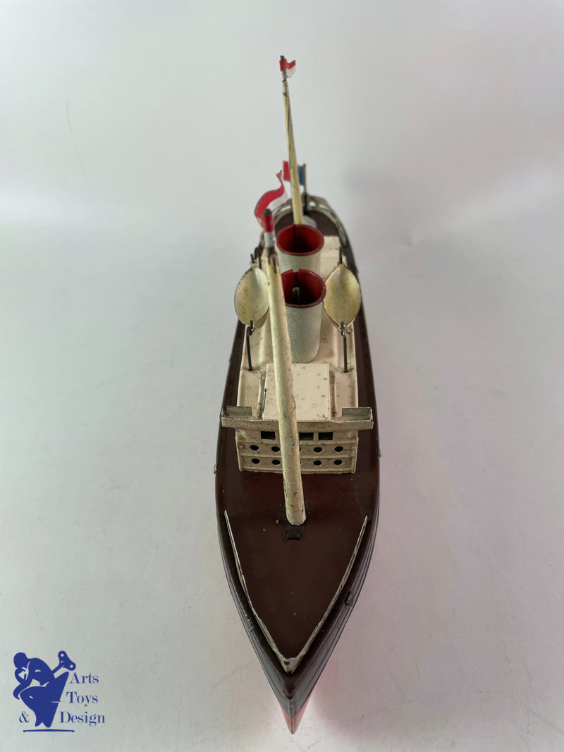 Antique toys Fleishmann Boat Liner clockwork 32cm circa 1930