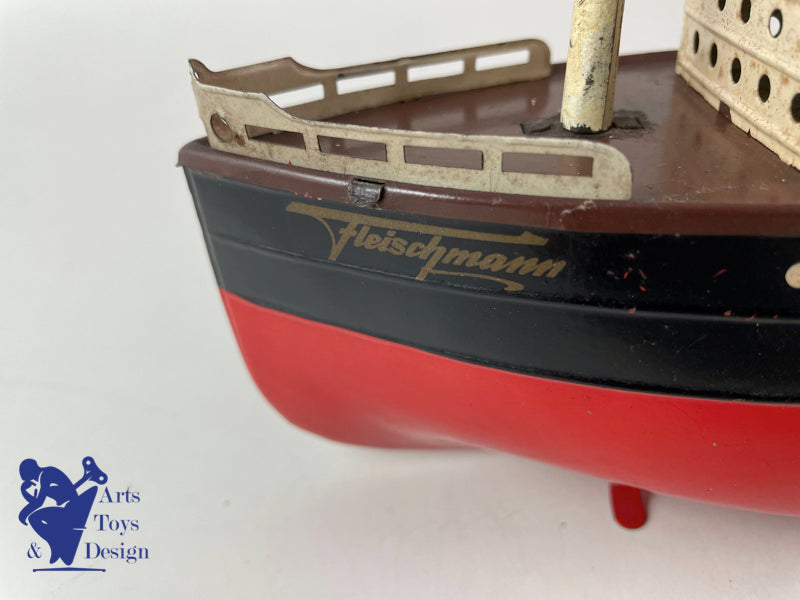 Antique toys Fleishmann Boat Liner clockwork 32cm circa 1930