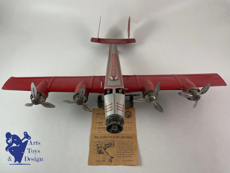 Antique toys Joustra 533 Airplane Air France Fanny circa 1952 W 52cm