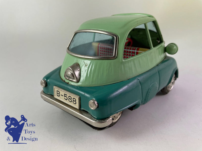 Antique toys Bandai Ref 588 ISETTA Friction Japan circa 1960 L 17cm