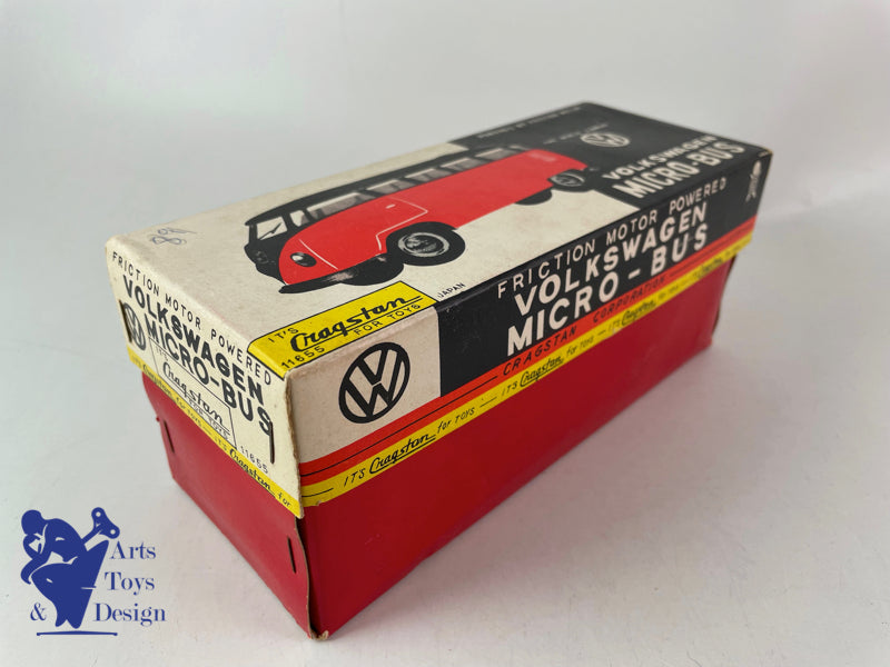 Antique toys Bandai Cragstan VW Combi Micro Bus Friction circa 1960