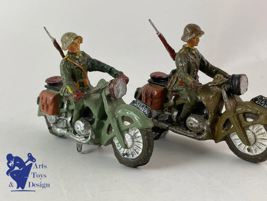 ELASTOLIN FIGURINE SOLDAT  MOTOS ARMEE SUISSE 1937