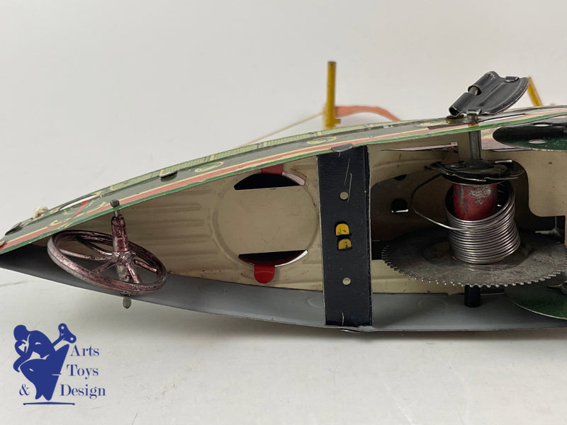 CR 9 Charles Rossignol torpedo Boat warship clockwork circa 1920