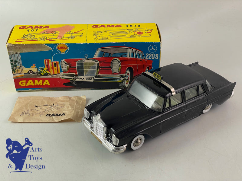 GAMA 407 MERCEDES 220S TAXI NOIR FRICTION 1960