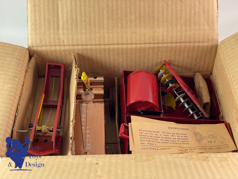 Marx USA Tractor Farm Set Deluxe clockwork circa 1940