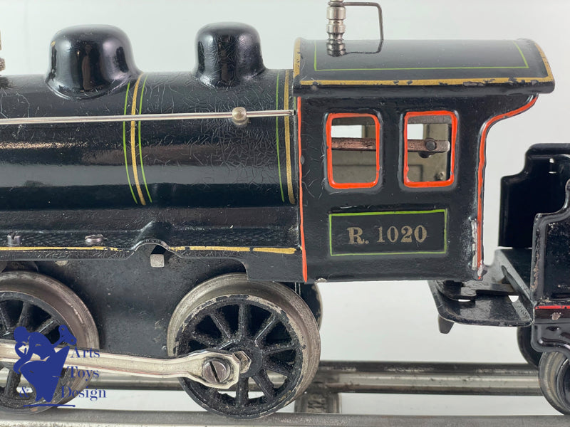 MARKLIN TRAIN LOCOMOTIVE ET TENDER EN 0 R 1020 MECANIQUE 1920