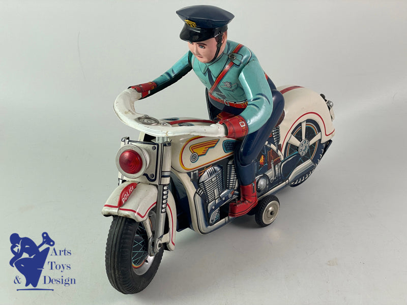 MODERN TOYS TM JAPON MOTO POLICE HIGHWAY PATROL 29CM C.1957