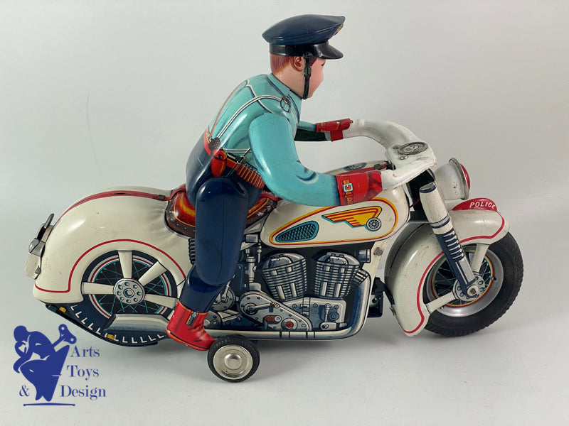 Modern Toys TM Japan Motorcycle Police Highway Patrol 29cm C.1957