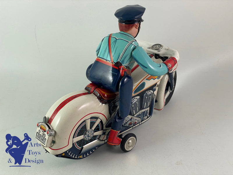 MODERN TOYS TM JAPON MOTO POLICE HIGHWAY PATROL 29CM C.1957