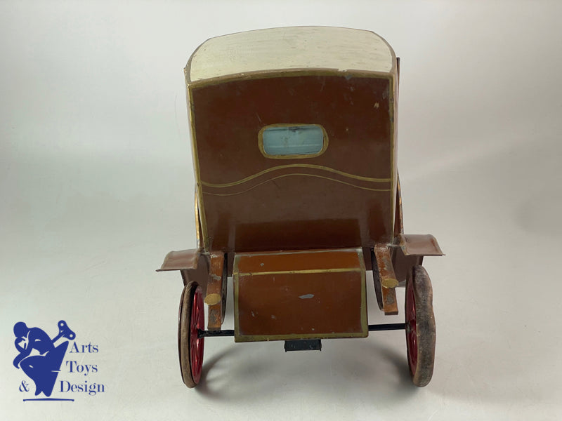 Pinard toy Ref 71 Large Automobile Fiacre clockwork C.1900 37cm