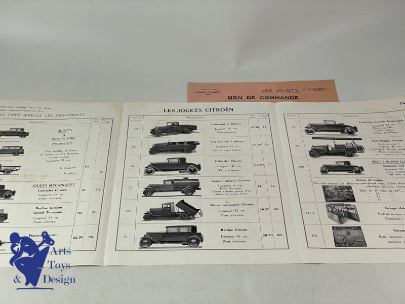 SCARCE JOUETS CITROEN SET OF ORIGINAL CATALOGS 1924 TO 1931