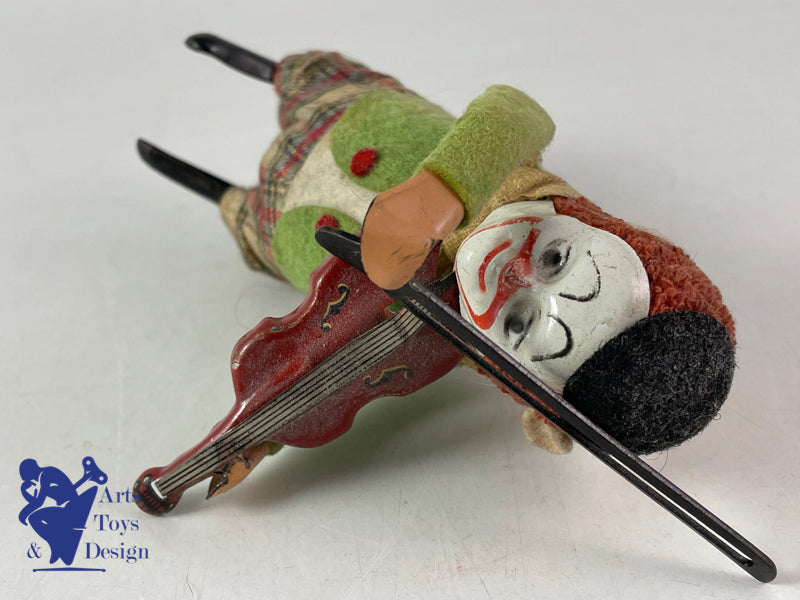 SCHUCO TOY GERMANY CLOWN SOLISTO VIOLIN C.1950